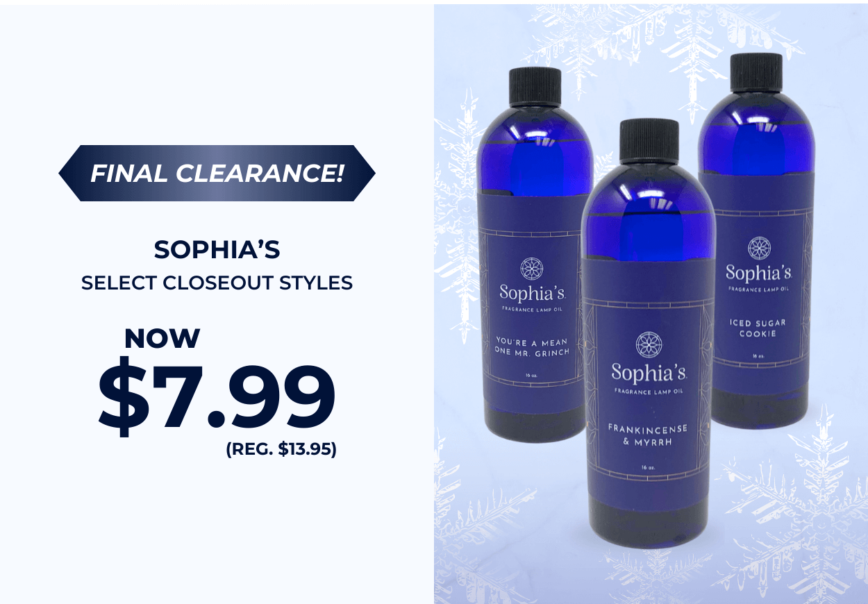 Sophia's Fragrance Oils Select Closeouts Now $7.99