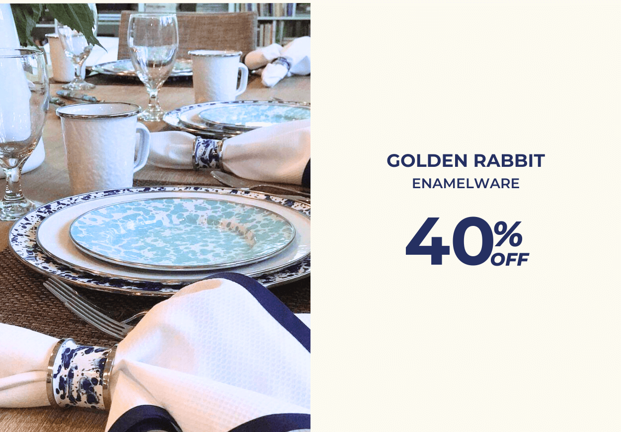 Golden Rabbit Enamelware - 40% OFF