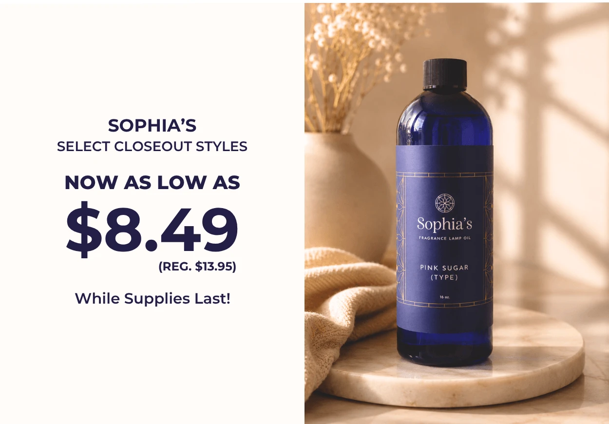 Sophia's Closeout Fragrance Oils - Now $8.49