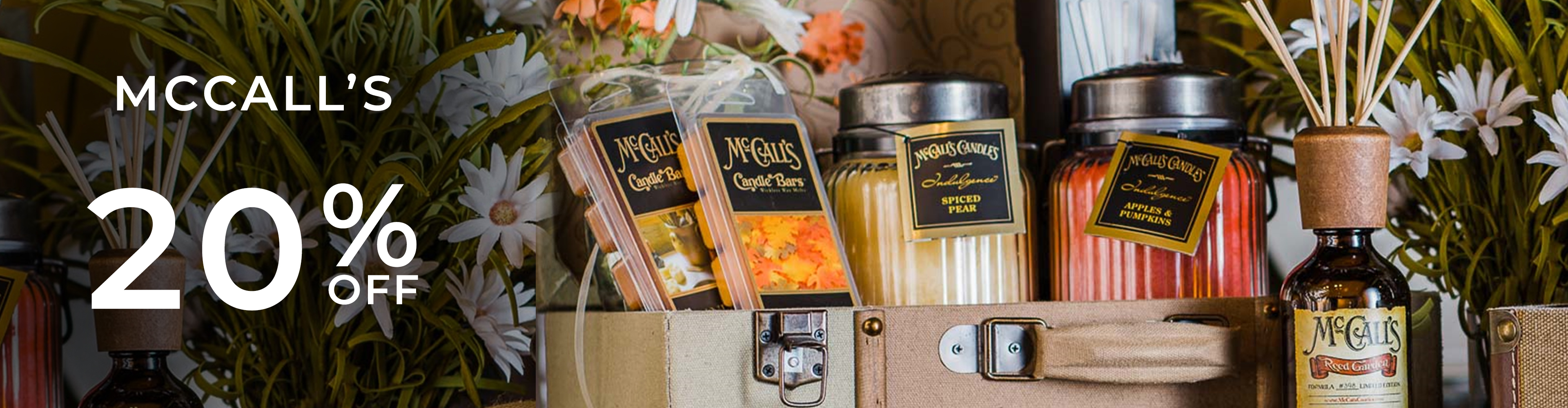 McCalls - FREE Citronella Candle with purchase of $75+ - plus 25 Perecent OFF