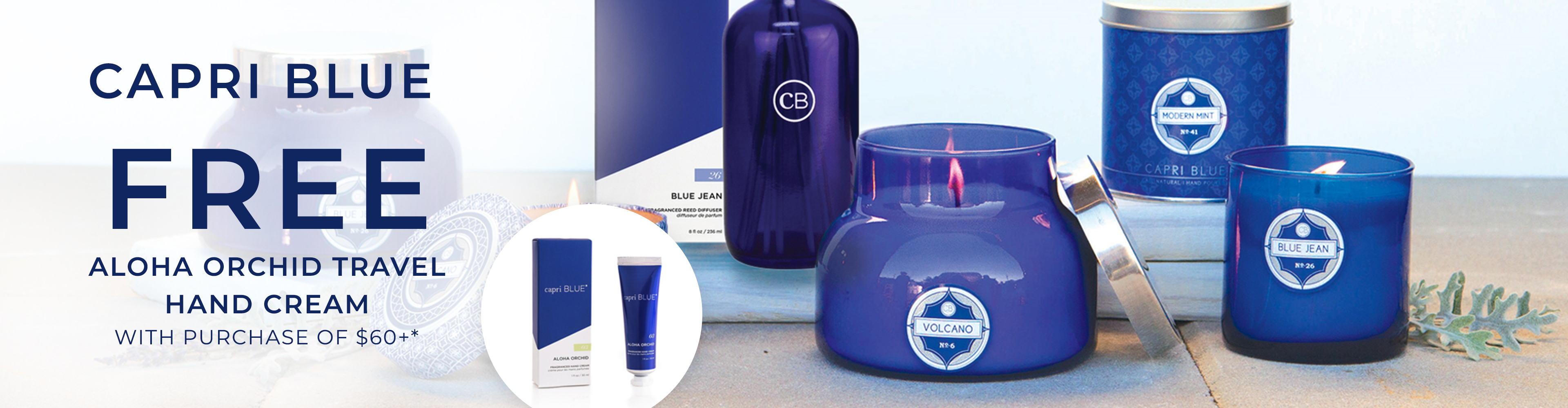 Capri Blue - FREE 3.5 In. Crackle Glass Gnome Candle Holder with purchase of $60+