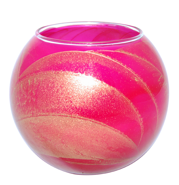 Northern Lights Candles 4" Fuchsia Esque Polished Globe CandleThe Lamp