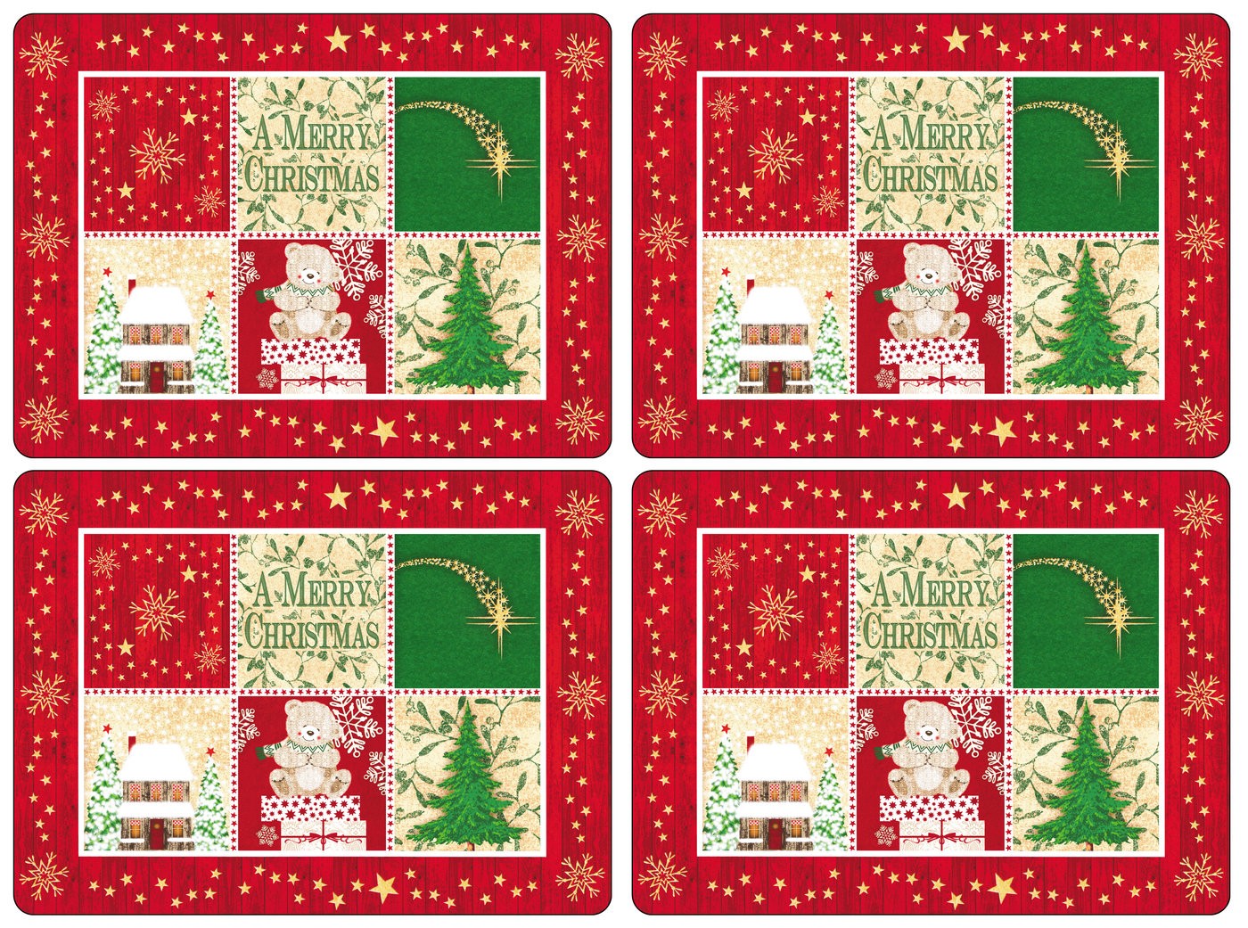 Pimpernel (Portmeirion Group USA, Inc.) Set of 4 Christmas Blessing