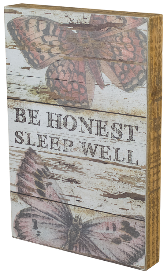 Primitives by Kathy Be Honest Box Sign - Primitives by Kathy-The Lamp Stand