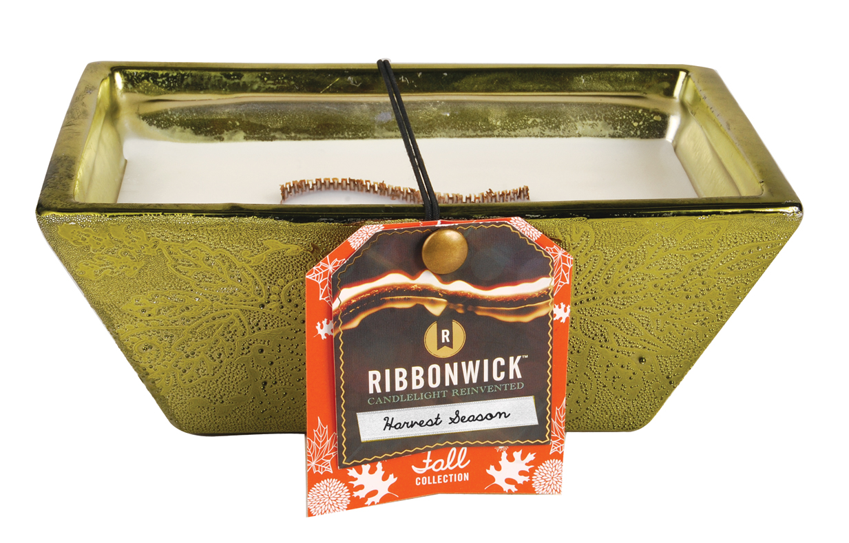 RibbonWick *Harvest Season Rectangle RibbonWick CandleThe Lamp Stand