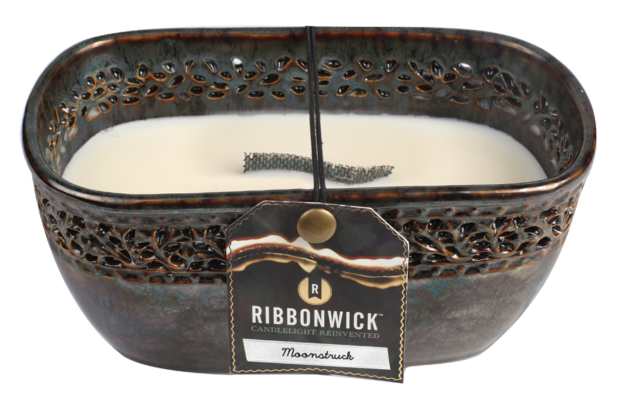 RibbonWick Moonstruck Medium Rectangle Premium RibbonWick CandleThe Lamp Stand