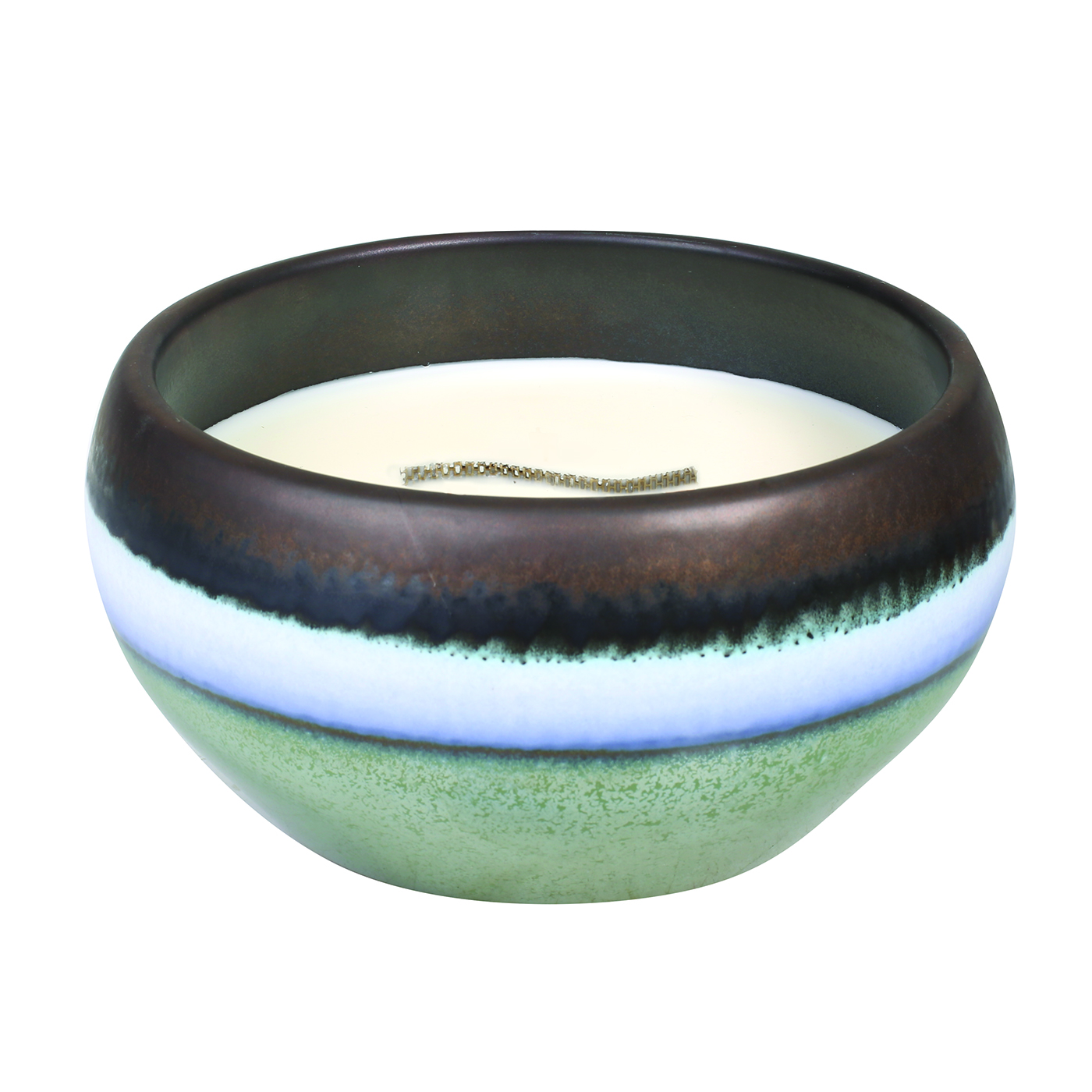 RibbonWick Pacific Driftwood Large Round RibbonWick CandleThe Lamp Stand