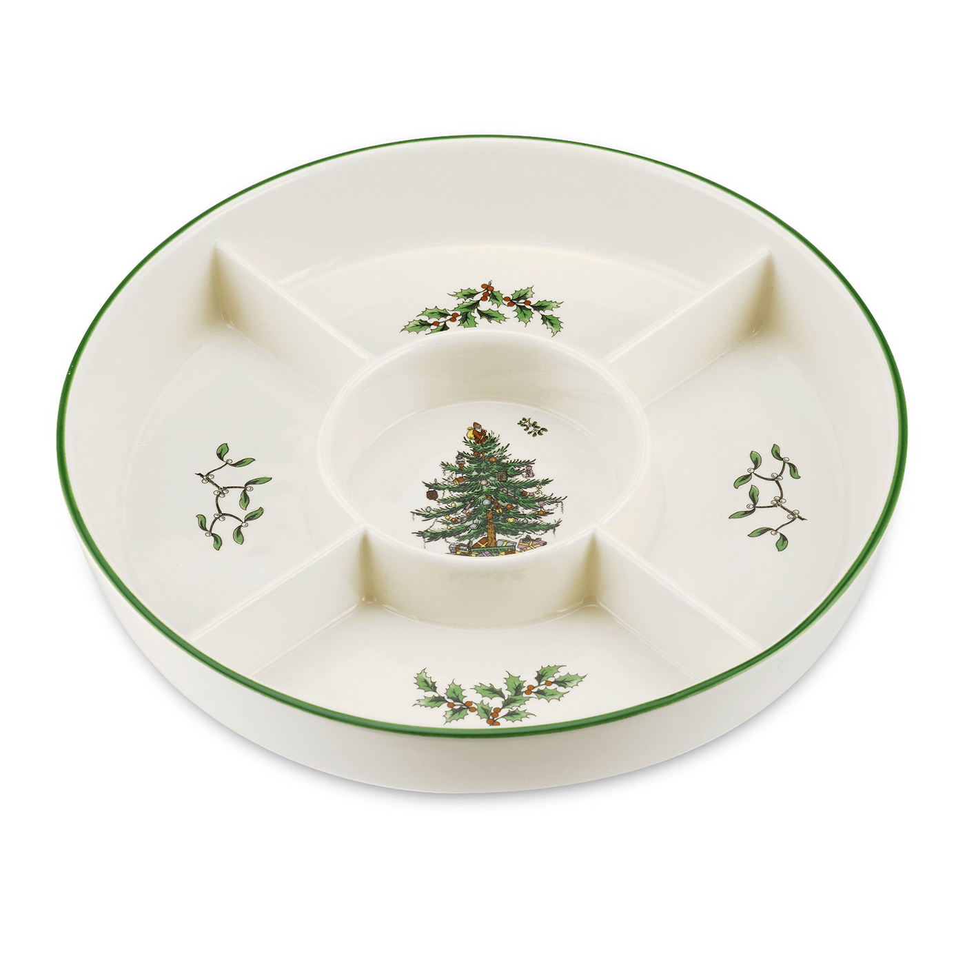 Spode (Portmeirion Group USA, Inc.) Christmas Tree 5Section Hors D
