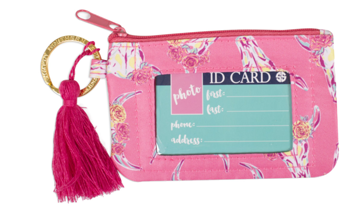 Simply Southern Accessories Skull Zip ID Case with Key Ring by Simply