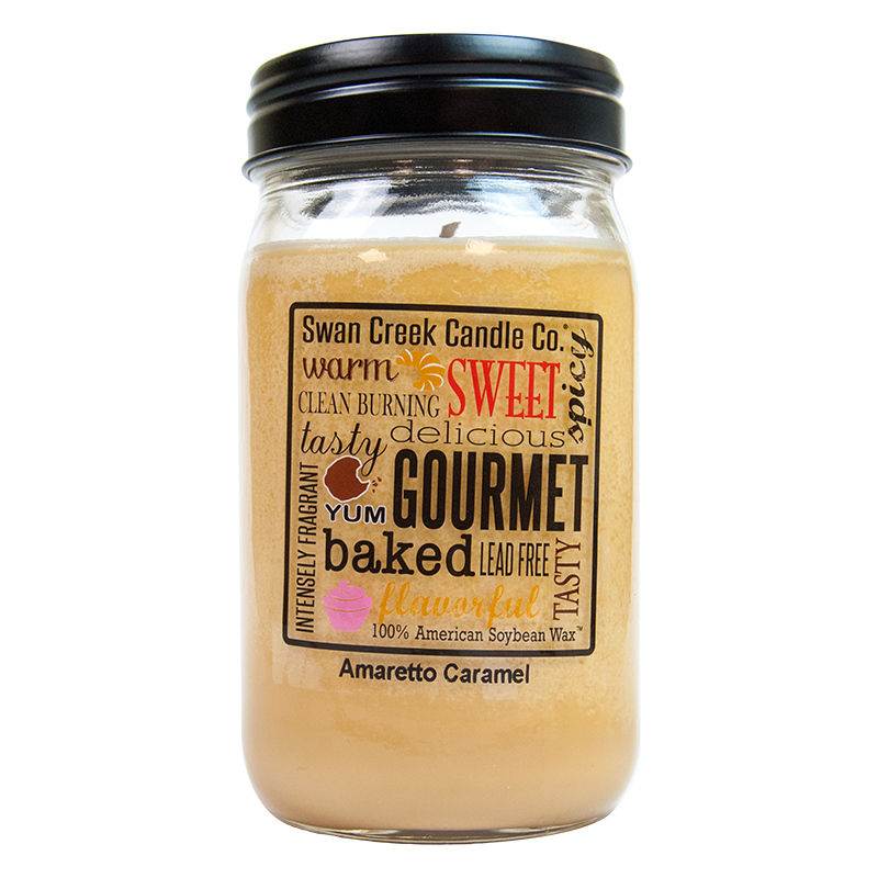 Swan Creek Candles Amaretto Caramel 24oz Swan Creek Kitchen Pantry Jar