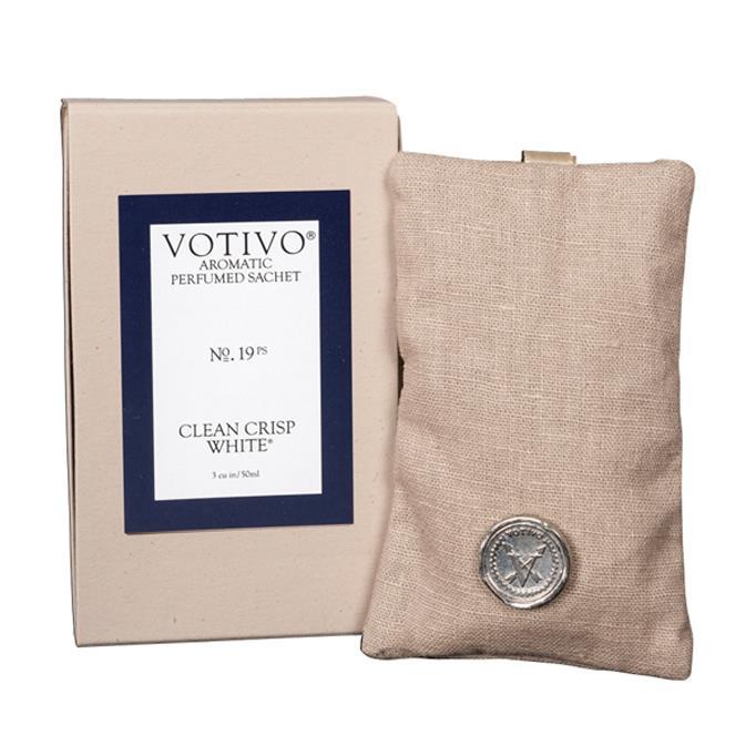 Votivo Candles Clean Crisp White Aromatic Perfumed Sachet Votivo Candle
