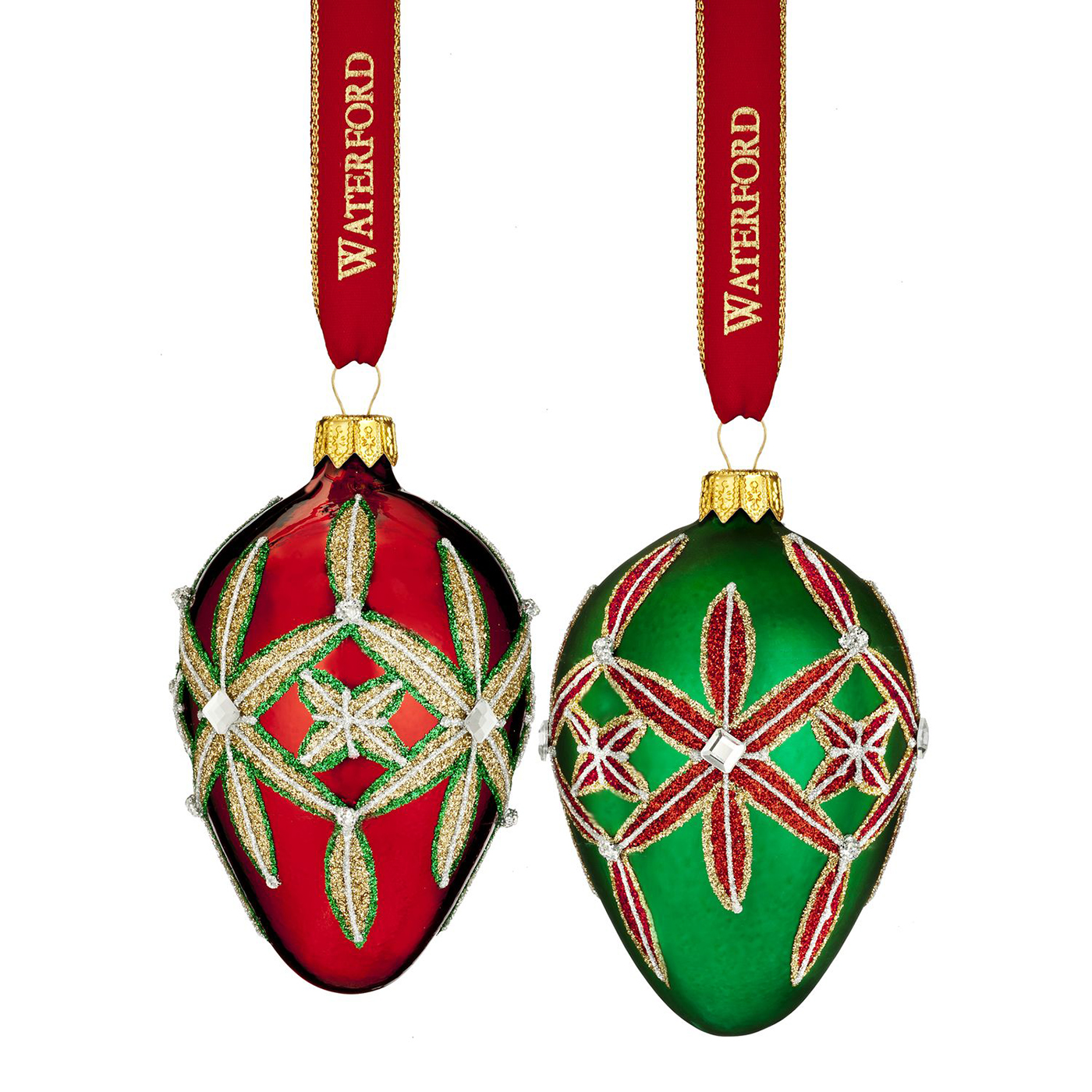 Waterford 2016 Holiday Heirlooms Nostalgic Lismore Egg Ornaments - Set ...