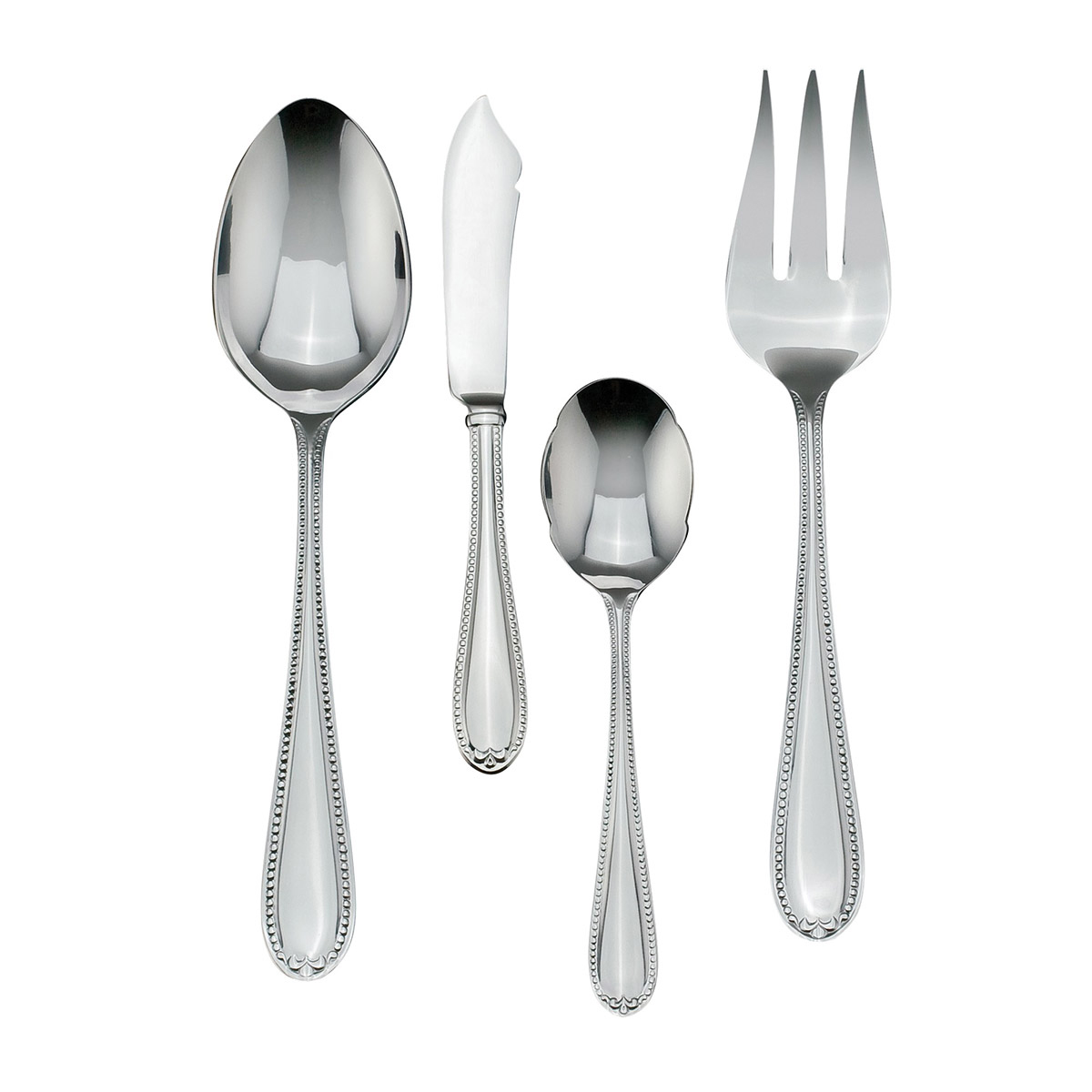 Wedgwood KNIGHTSBRIDGE Stainless Steel Flatware - Glossy Beaded Edge, 18/10, Dishwasher Safe - View #2