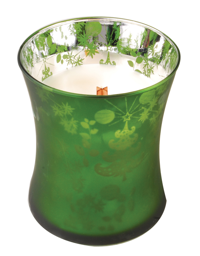 WoodWick *Emerald Forest Medium WoodWick Dancing Glass CandleThe Lamp