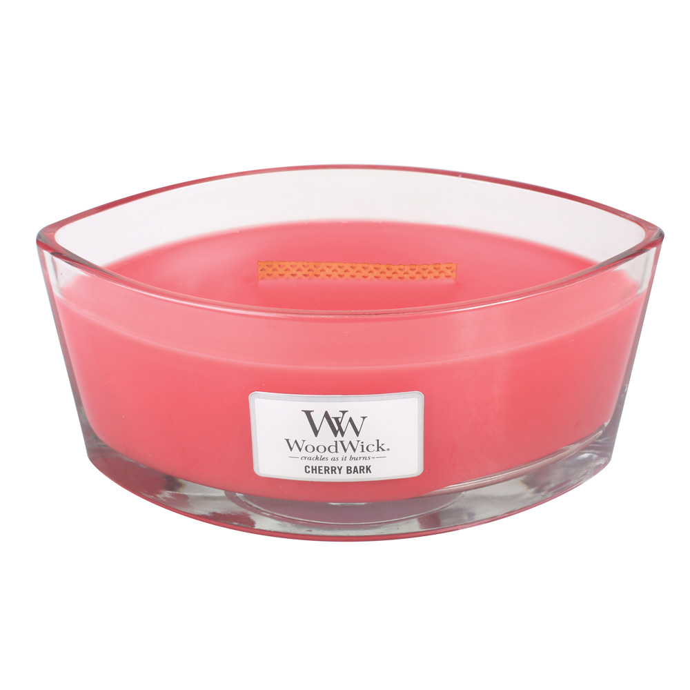 WoodWick Cherry Bark WoodWick Candle 16 oz. HearthWick FlameThe Lamp Stand