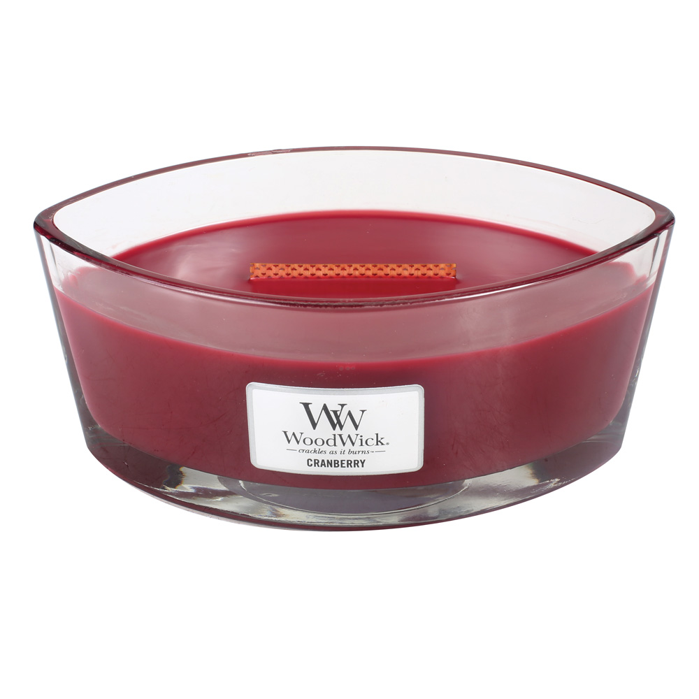 WoodWick Cranberry WoodWick Candle 16 oz. HearthWick FlameThe Lamp Stand