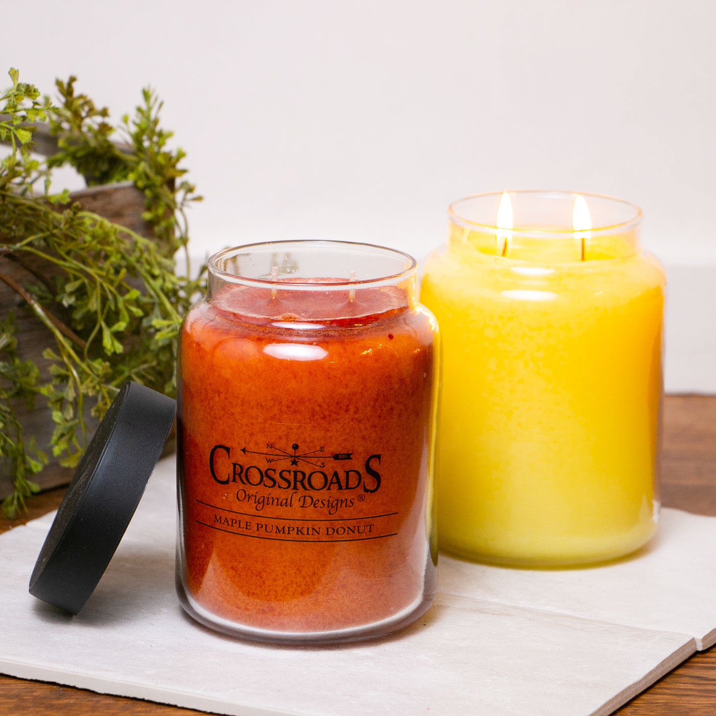 Crossroads Candles Maple Pumpkin Donut 26 oz. Crossroads CandleThe Lamp Stand