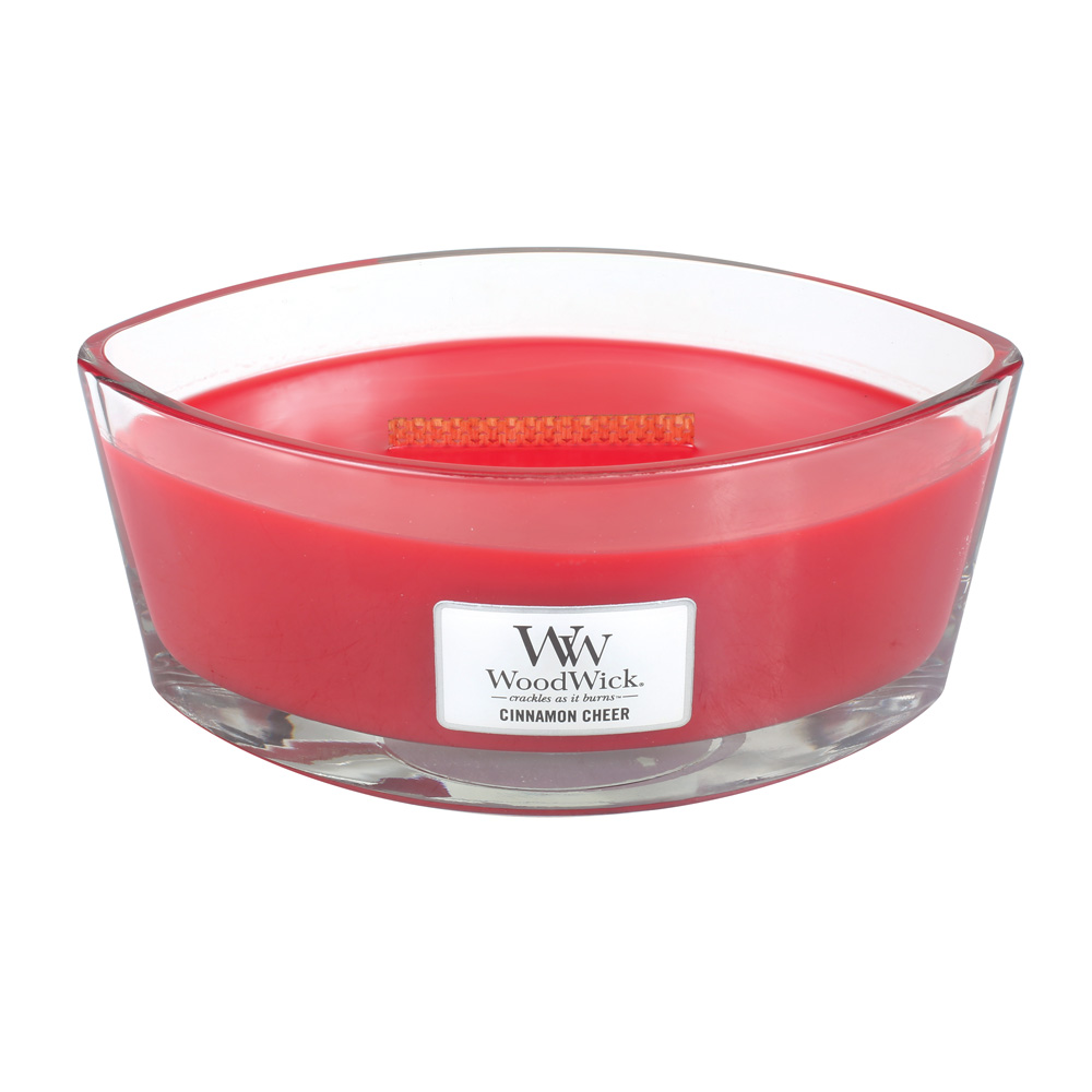 WoodWick Cinnamon Cheer WoodWick Candle 16 oz. HearthWick FlameThe