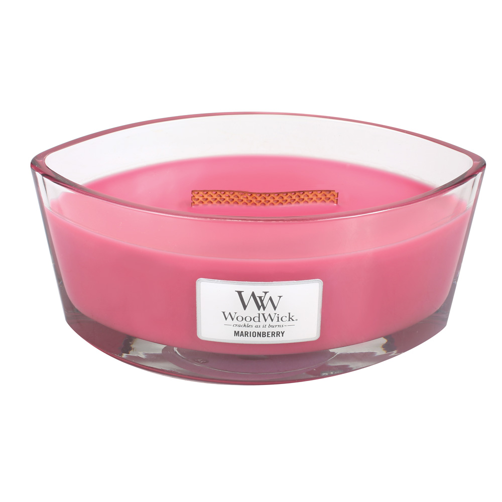 WoodWick Marionberry WoodWick Candle 16 oz. HearthWick FlameThe Lamp Stand