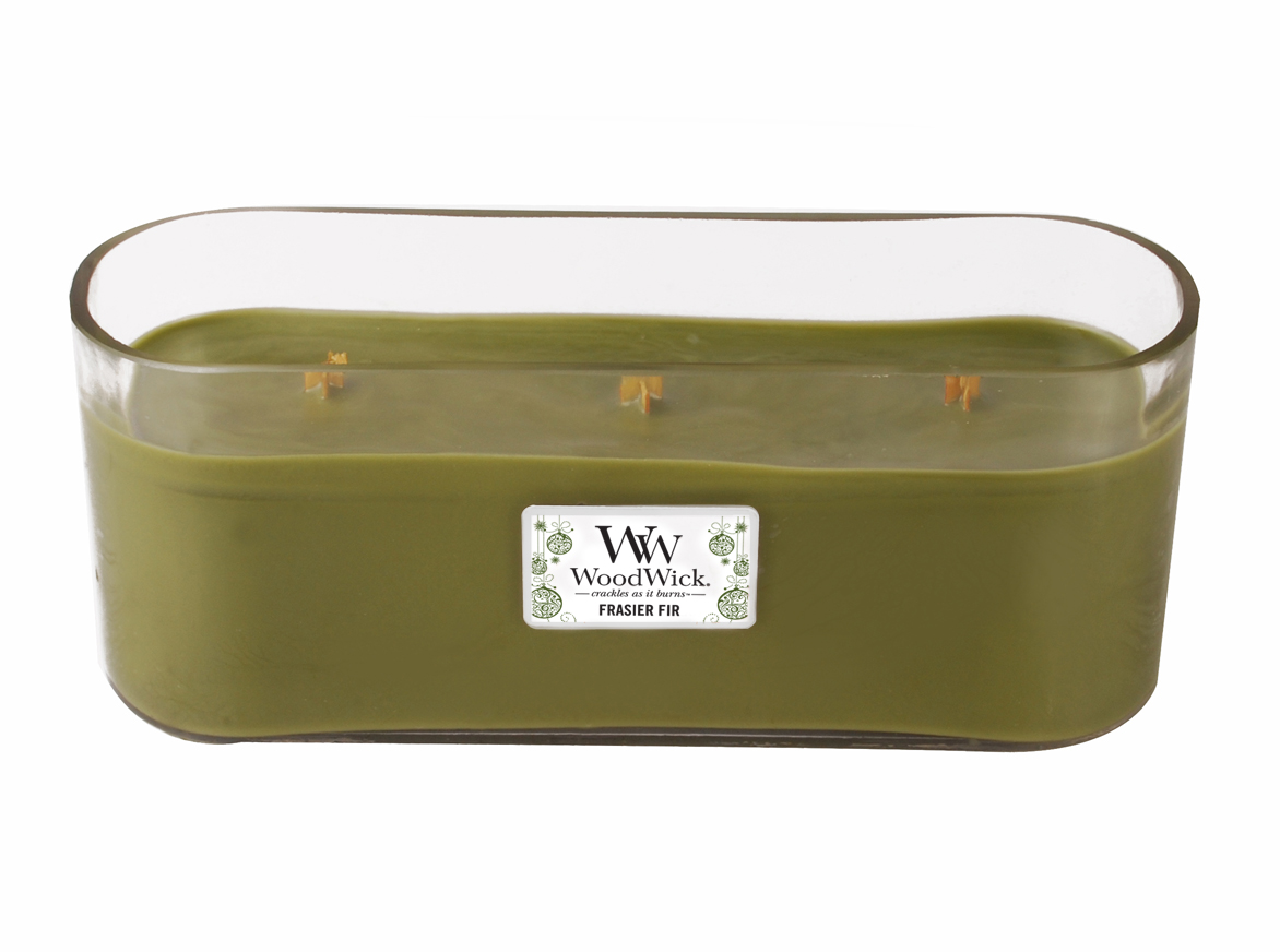 WoodWick Frasier Fir Large Oval WoodWick Lux Glass CandleThe Lamp Stand