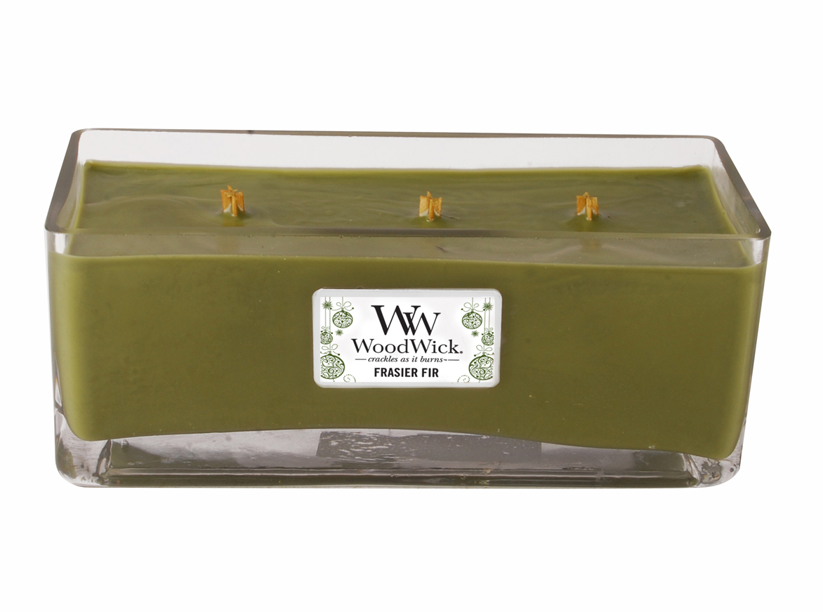 WoodWick *Frasier Fir Rectangle WoodWick Lux Glass CandleThe Lamp Stand