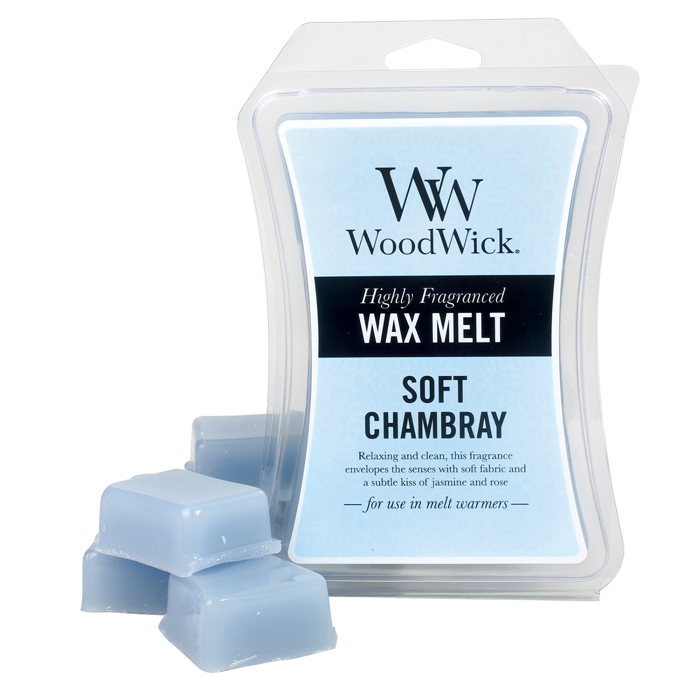 WoodWick Soft Chambray WoodWick 3 oz. Hourglass Wax Melt-The Lamp Stand