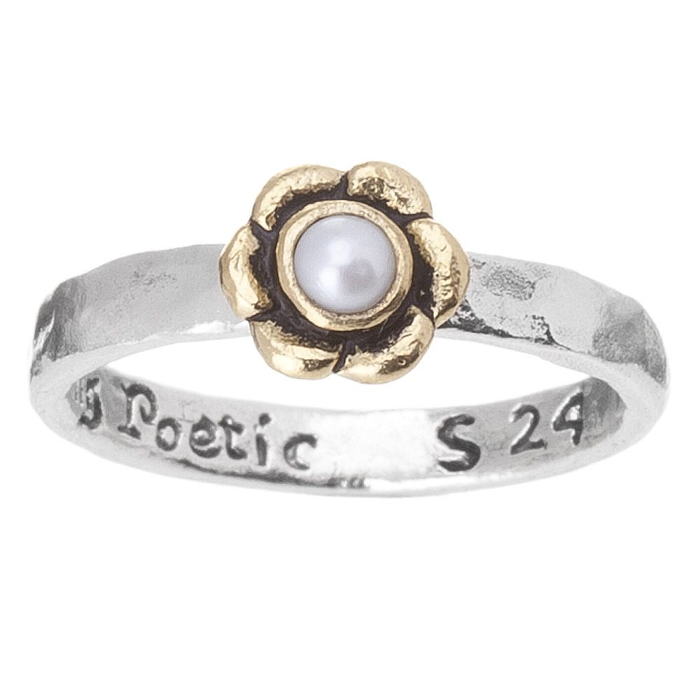 Waxing Poetic Pearl Bloom and Glow Gemstone Stack Ring Small (6) by