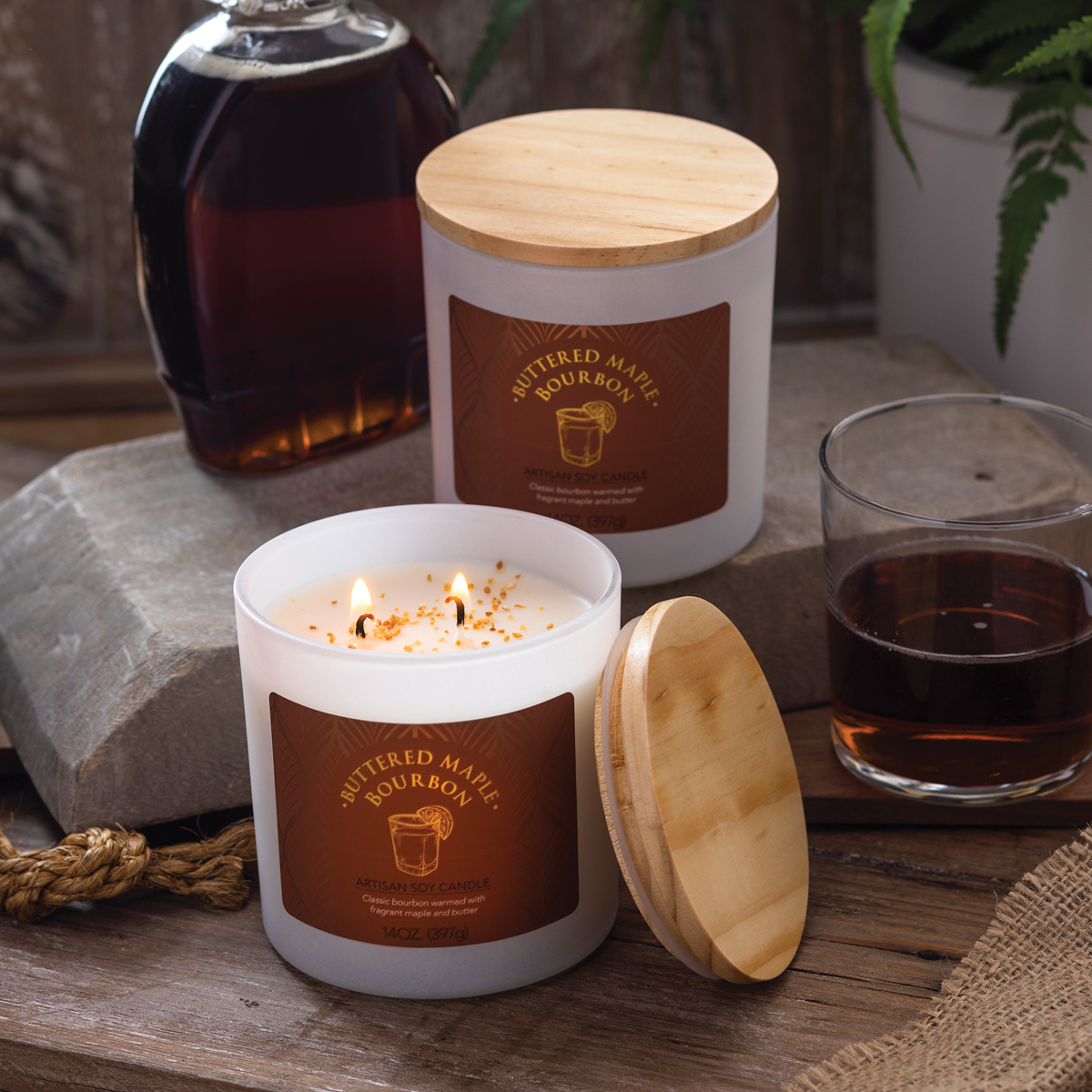 Candle Warmers Buttered Maple Bourbon Limited Edition Fall Artisan