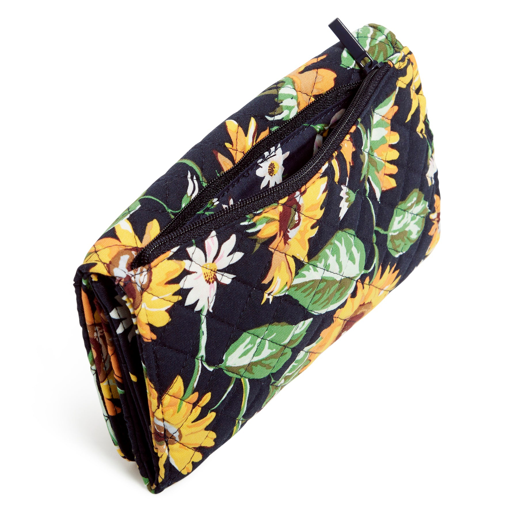 Vera Bradley Sunflowers RFID Trifold Clutch Wallet The Lamp Stand