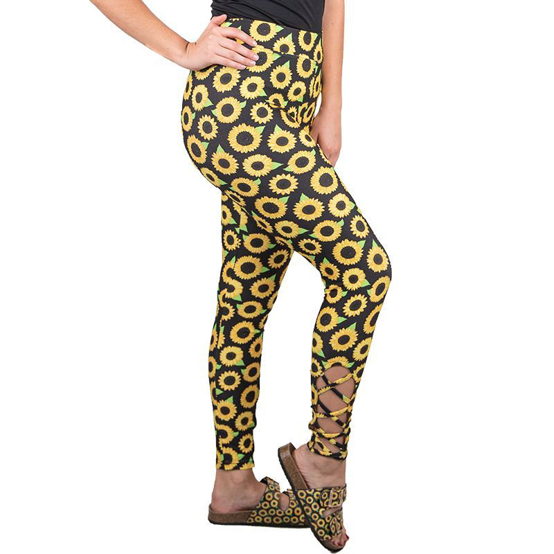 Western Sunflower Dress & Ribbed Legging main image 1