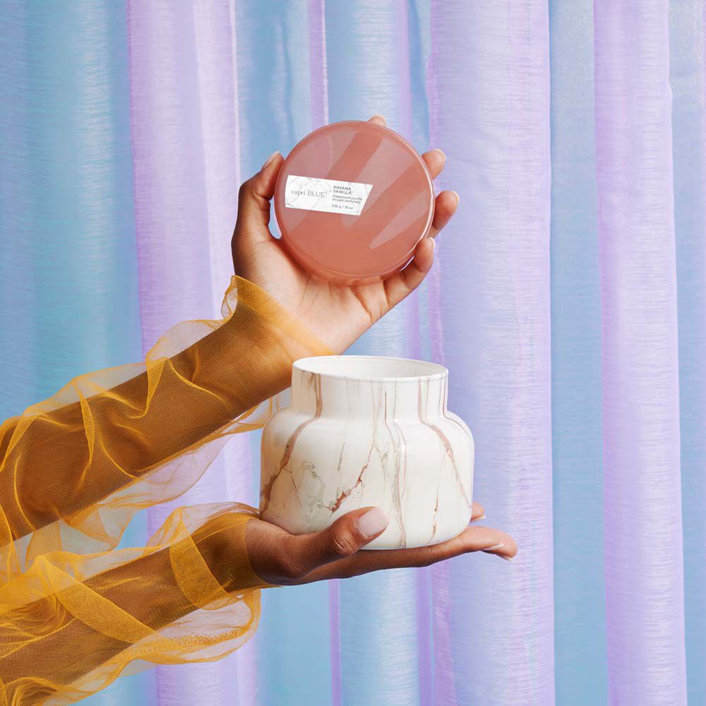 Capri Blue Havana Vanilla Modern Marble Signature Jar, 19 oz