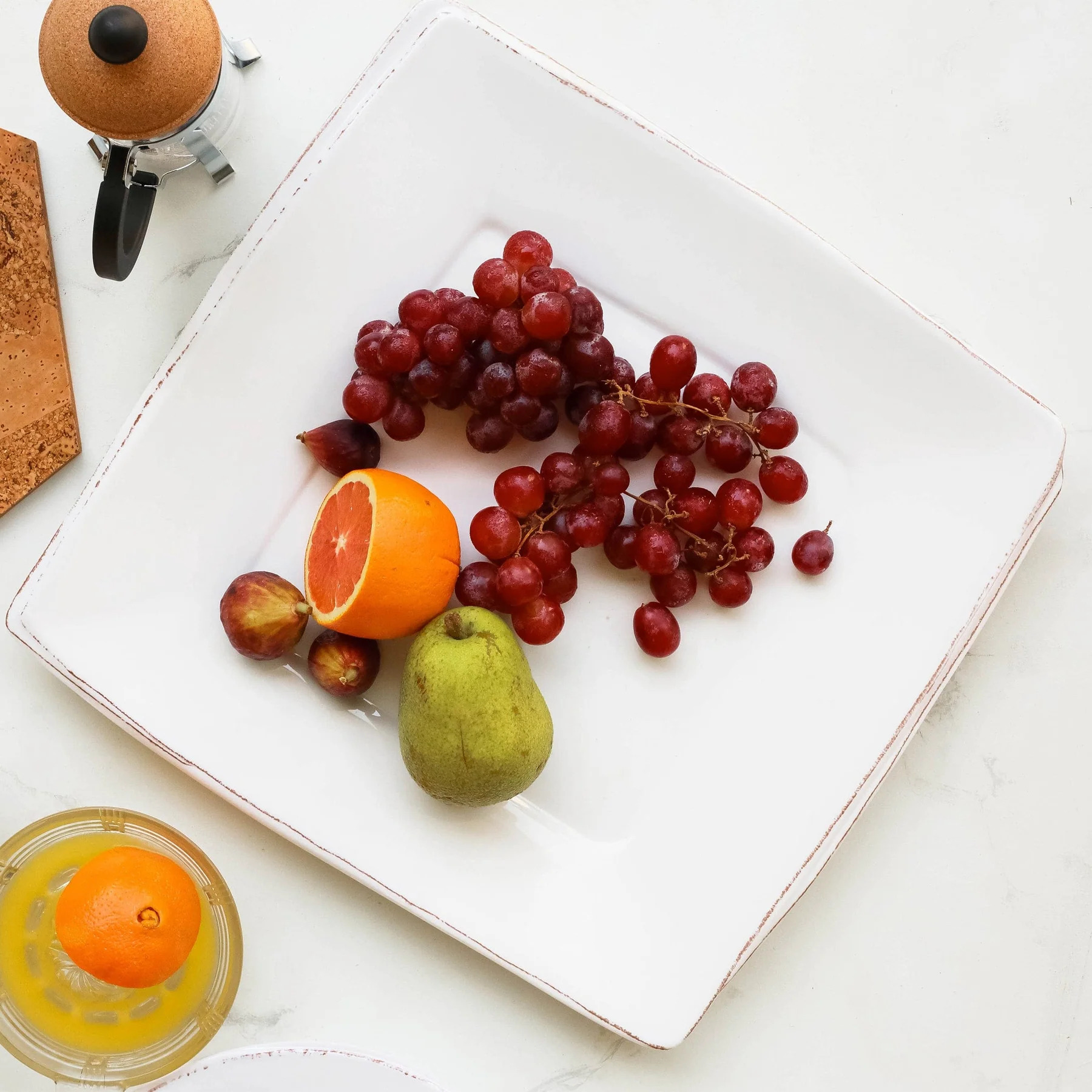 VIETRI MELAMINE LASTRA WHITE OVAL PLATTER