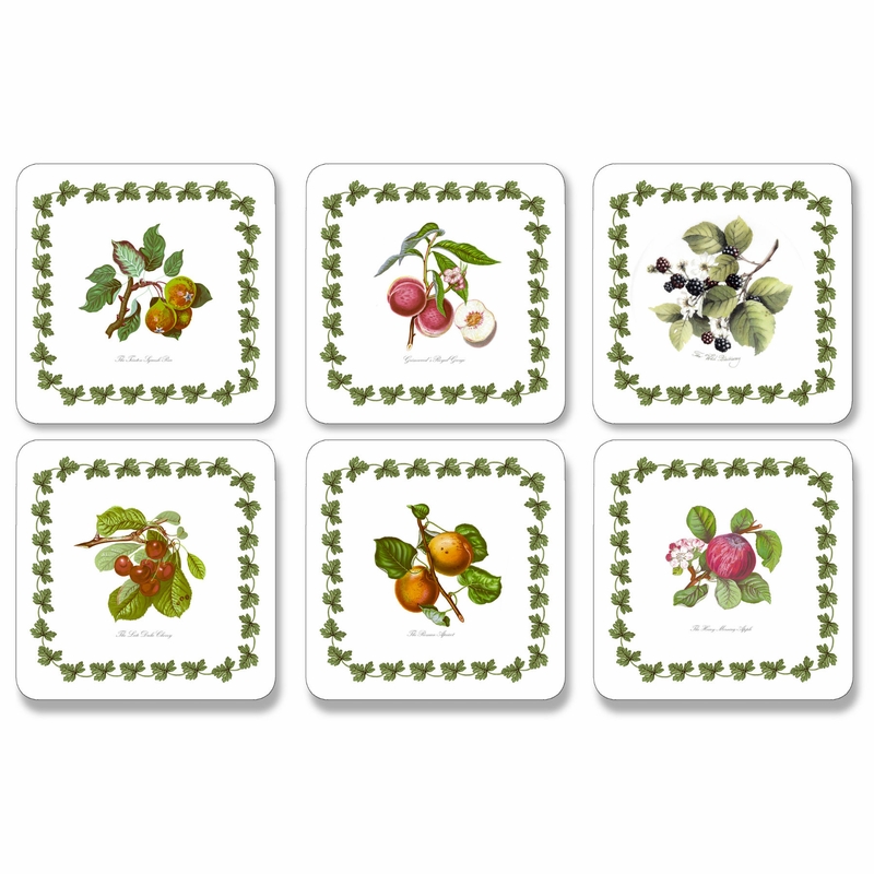 Pimpernel Set of 6 Pomona Coasters (Assorted) by PimpernelThe Lamp Stand