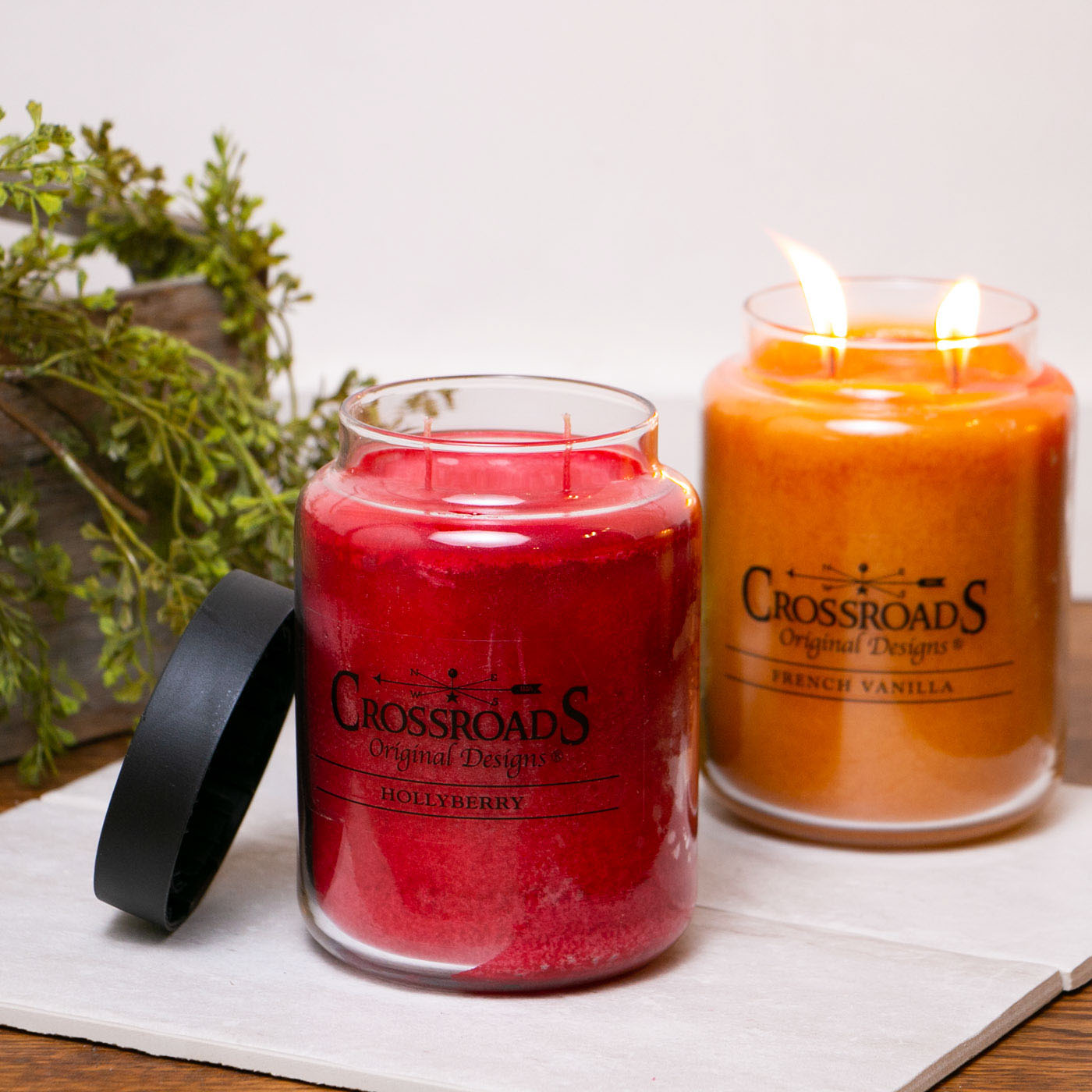 Crossroads Candles Hollyberry 26 oz. Crossroads CandleThe Lamp Stand