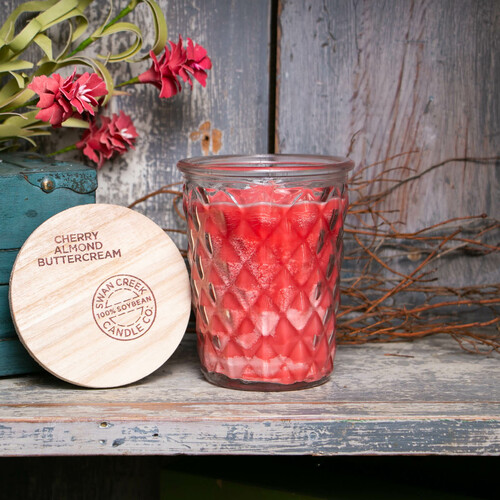Swan Creek Candles Cherry Almond Buttercream Timeless 12 oz. Jar Swan