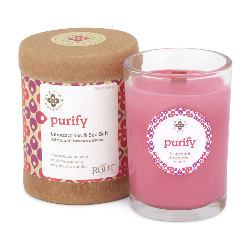 Root Candles Purify (Lemongrass & Sea Salt) 6.5 oz. Seeking Balance