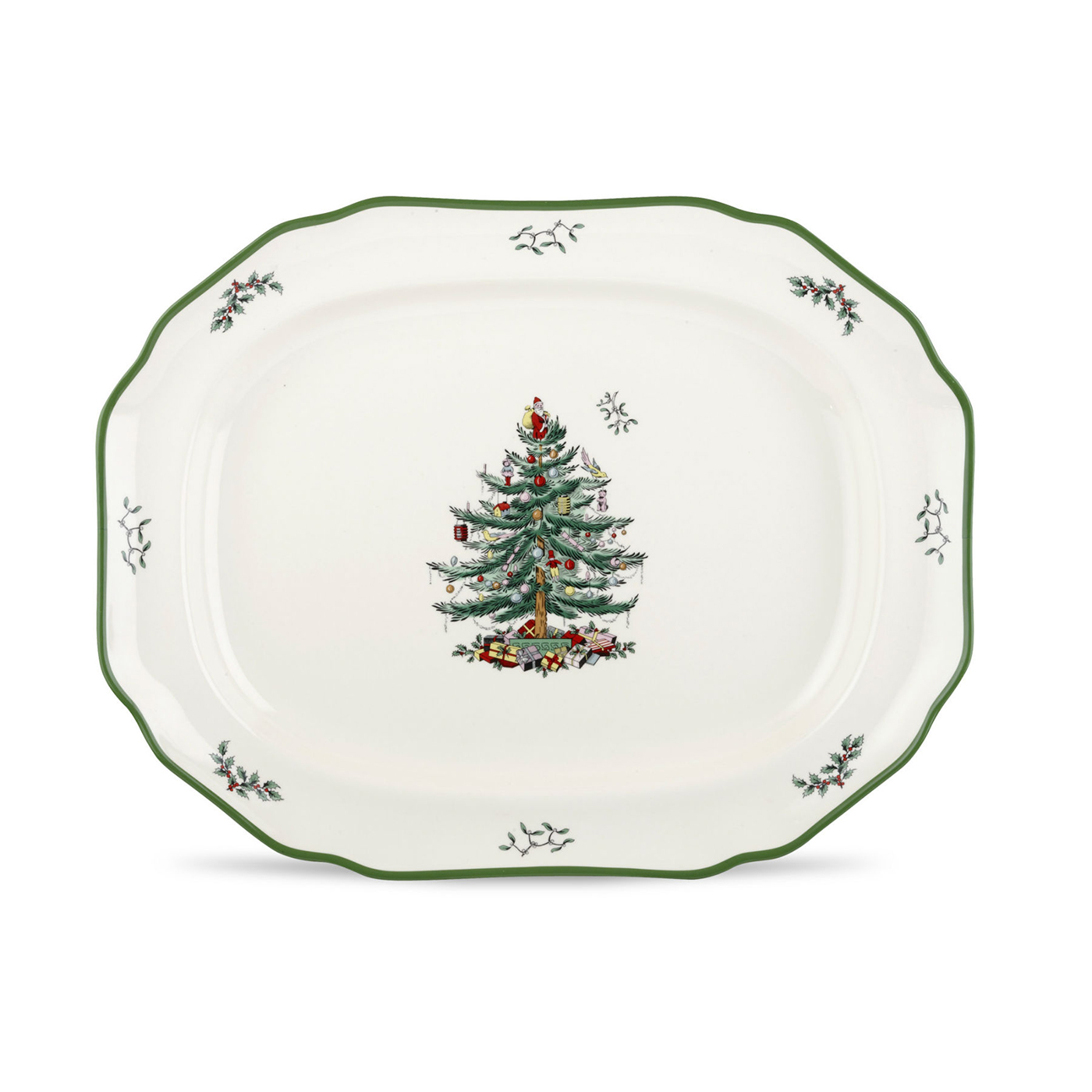 Spode Christmas Tree Sculpted Pie Dish