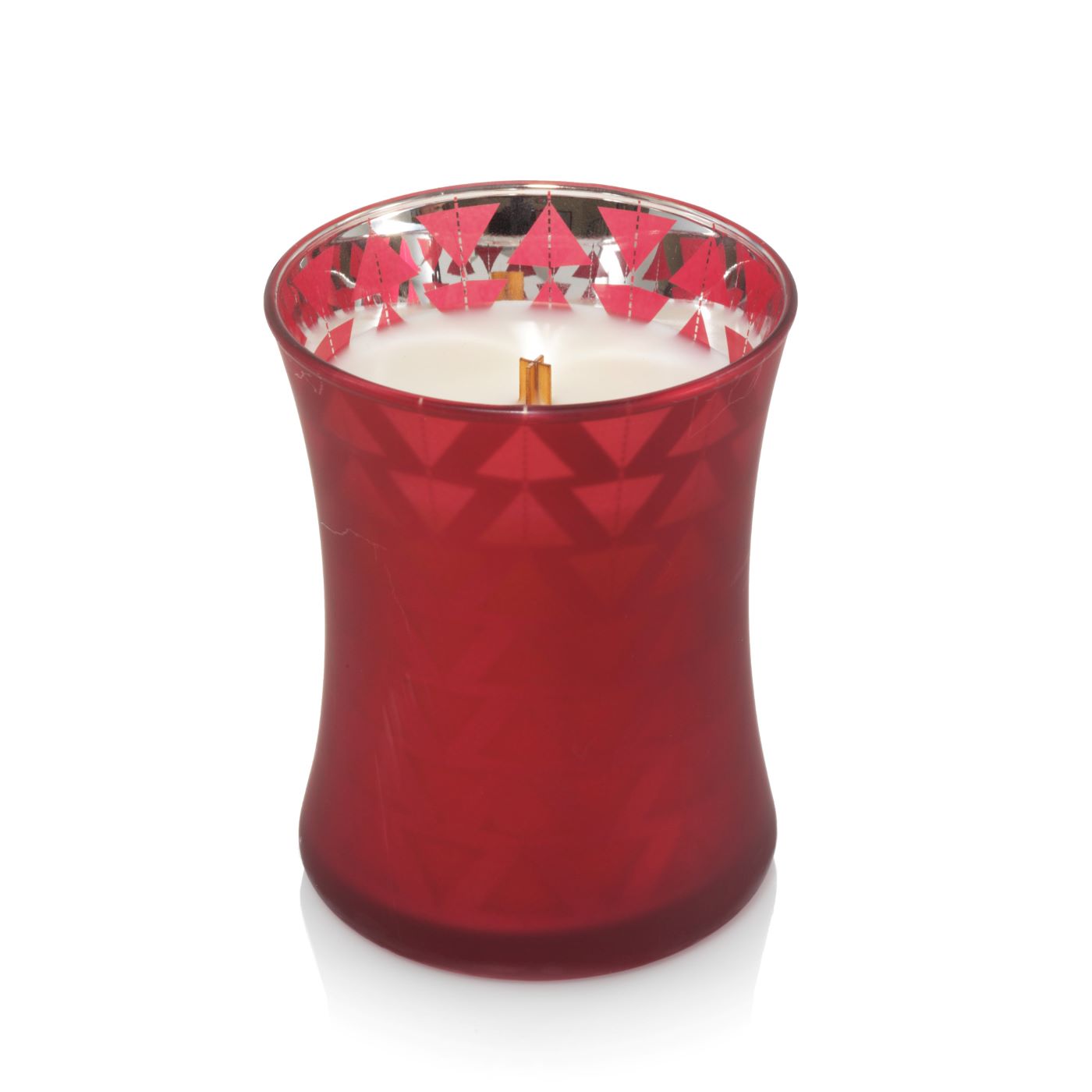 WoodWick Pomegranate Medium Flicker Hourglass WoodWick CandleThe Lamp
