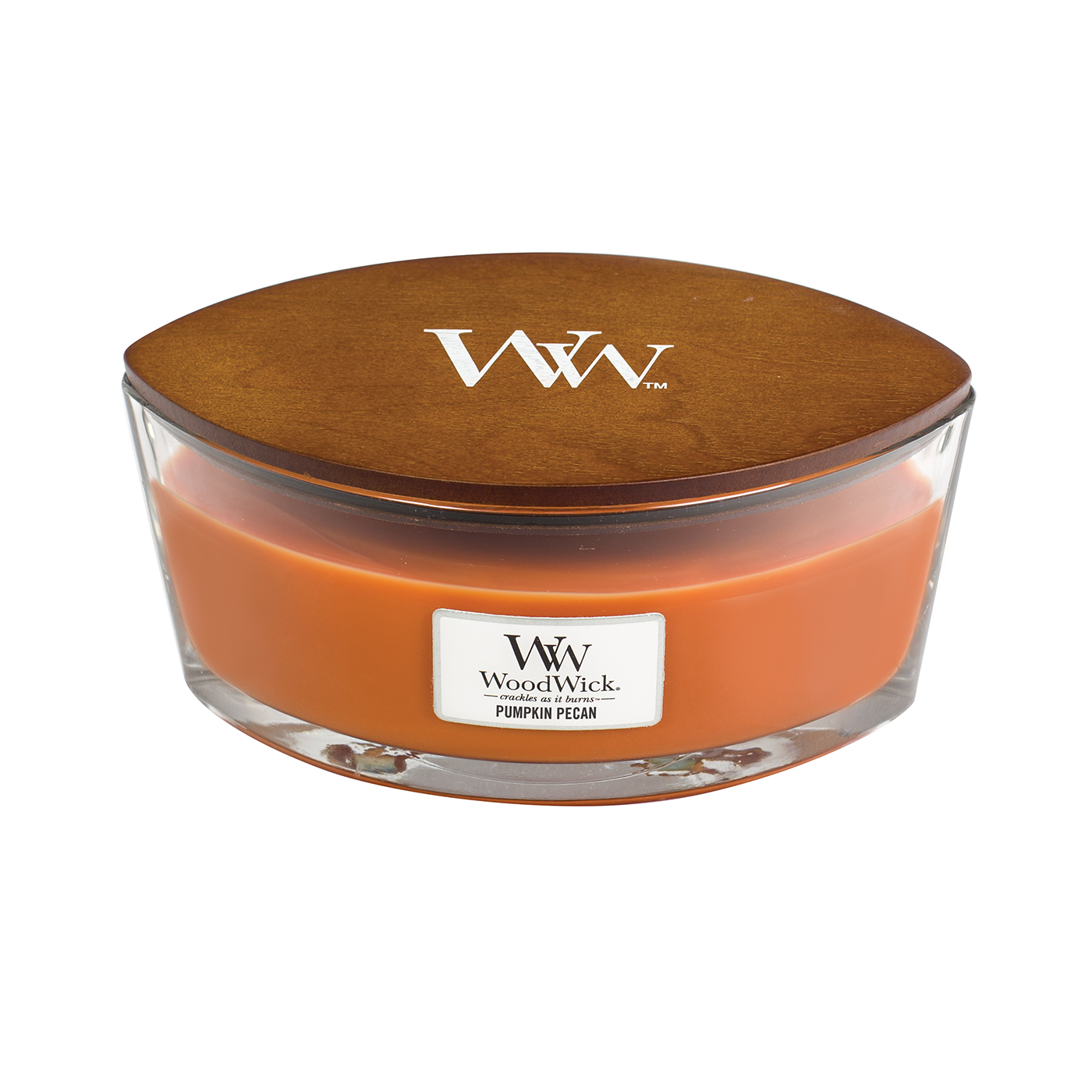 WoodWick Pumpkin Pecan WoodWick Candle 16 oz. Hearthwick FlameThe Lamp