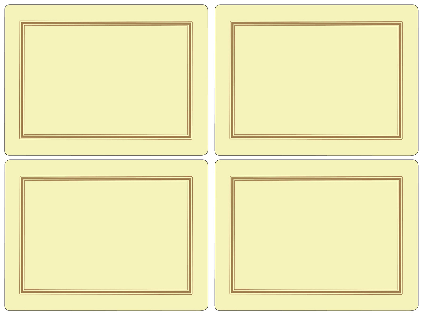 Pimpernel Set of 4 Classic Cream Placemats by PimpernelThe Lamp Stand