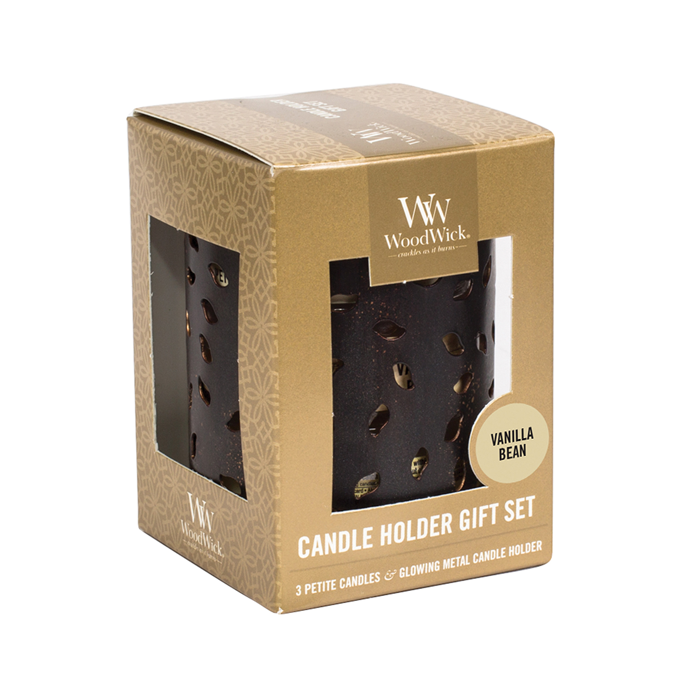 WoodWick Glowing Leaf with Vanilla Bean Petite Gift Set WoodWick Candle