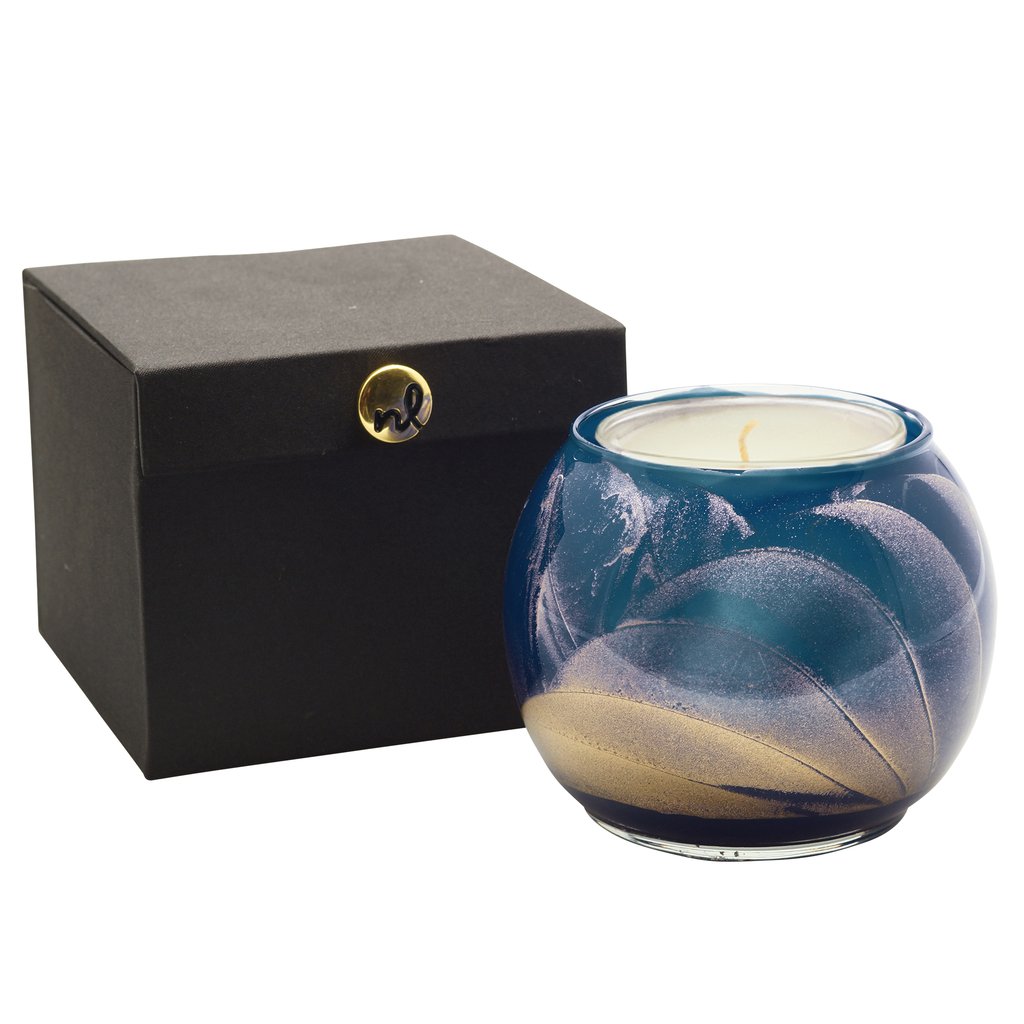 Northern Lights Candles 4" Midnight Esque Globe Candle with Glass