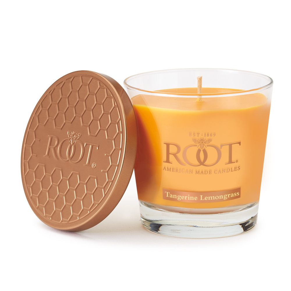 Root Candles Tangerine Lemongrass 6.3 oz. Small Honeycomb Veriglass ...