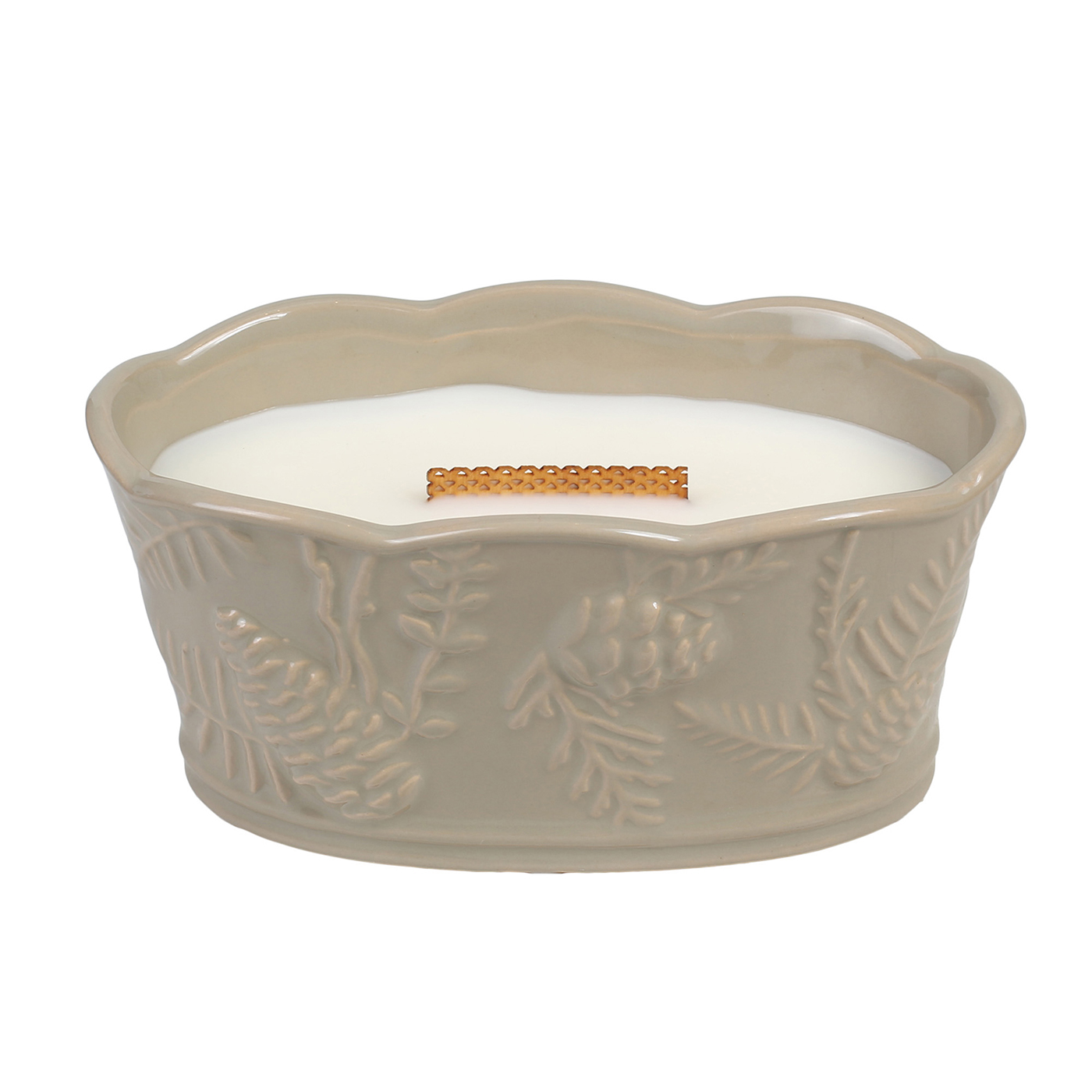 WoodWick *Fireside Pinecone Medium WoodWick Candle with HearthWick FlameThe Lamp Stand