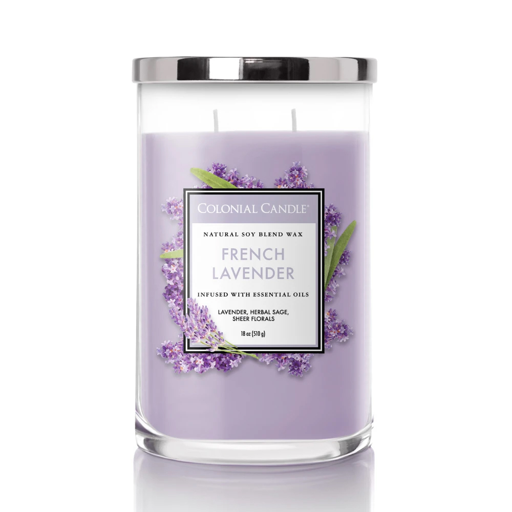 Colonial Candle French Lavender 18 oz. Classic Cylinder Jar