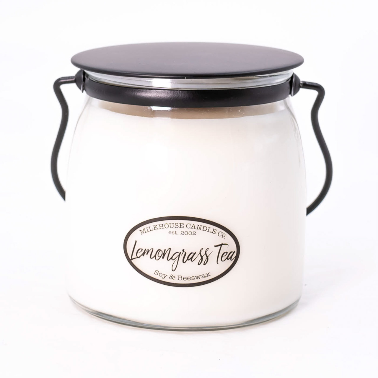 Milkhouse Candle Creamery Lemongrass Tea 16 oz. Butter Jar