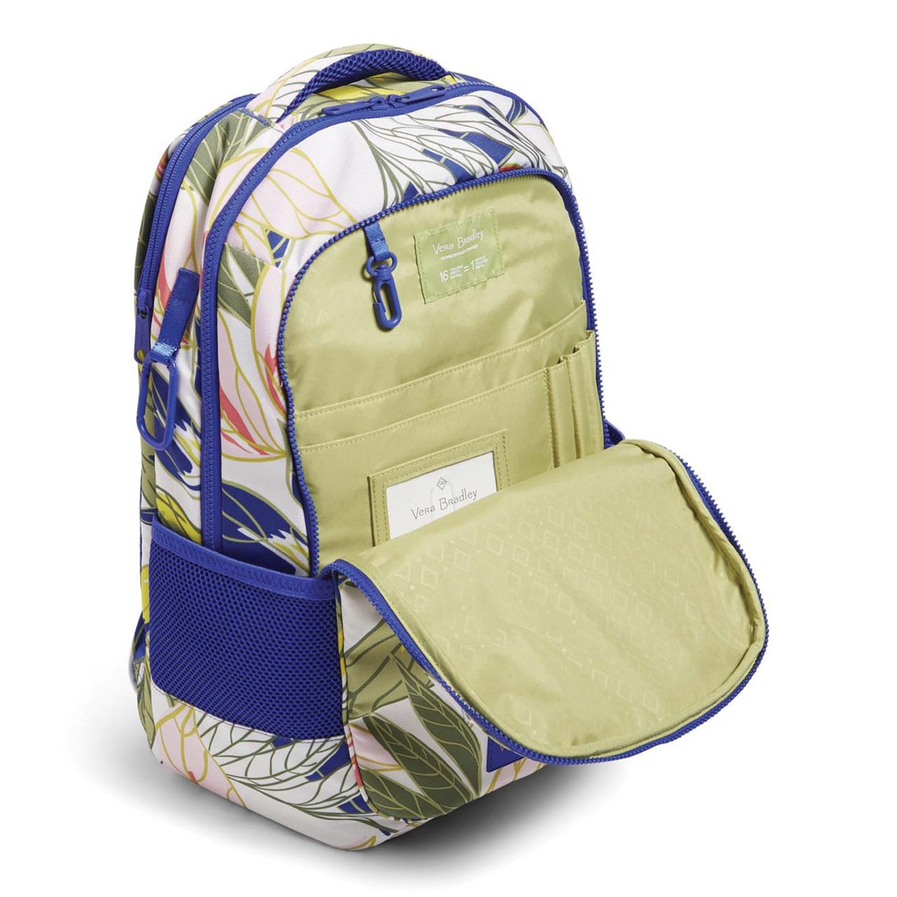 Vera Bradley Grand school backpack‎ laptop bag rainforest print NWT Vera Bradley ReActive Grand Backpack Rain Forest Leaves main image 3