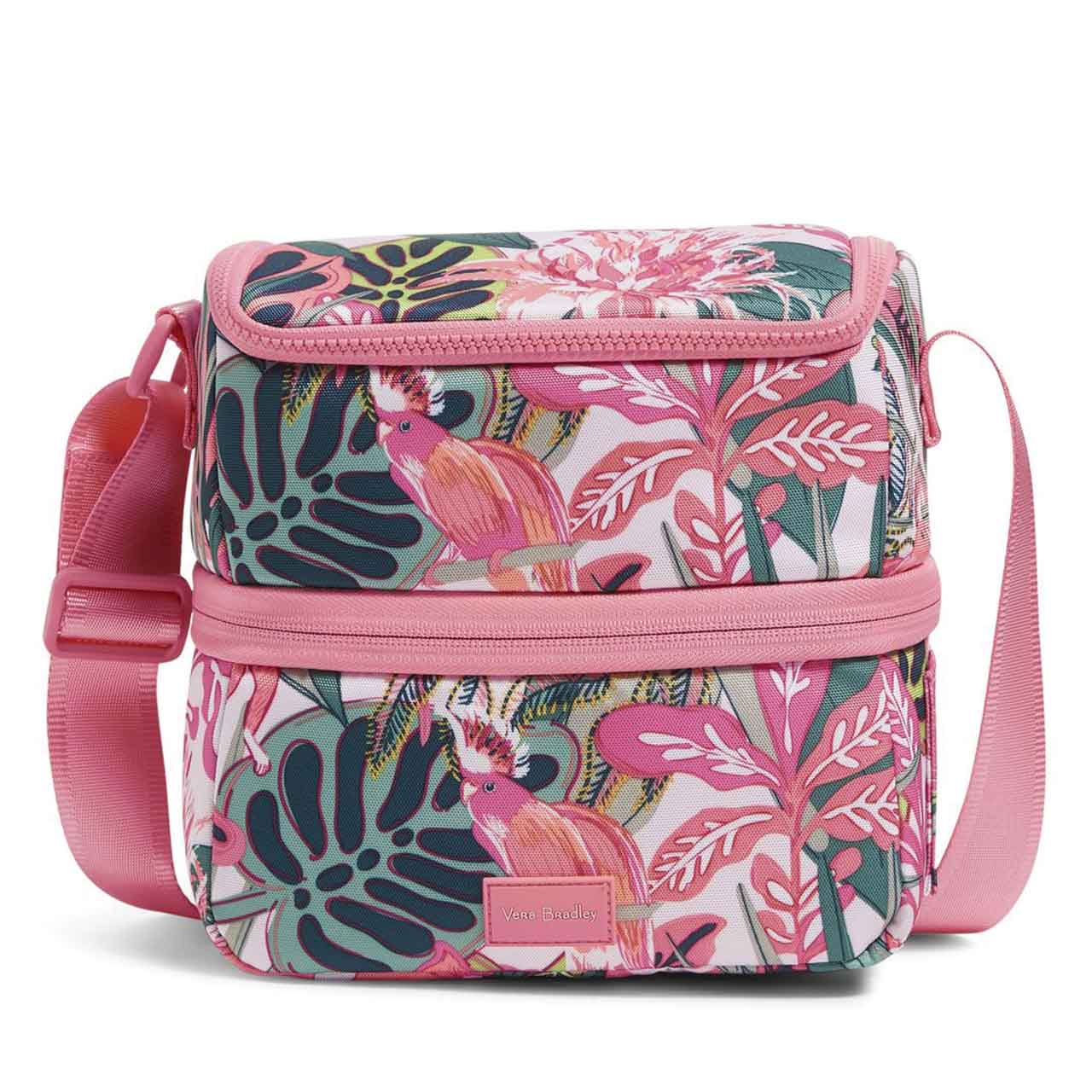 Vera Bradley ReActive Expandable Lunch Cooler Rain Forest Canopy Coral