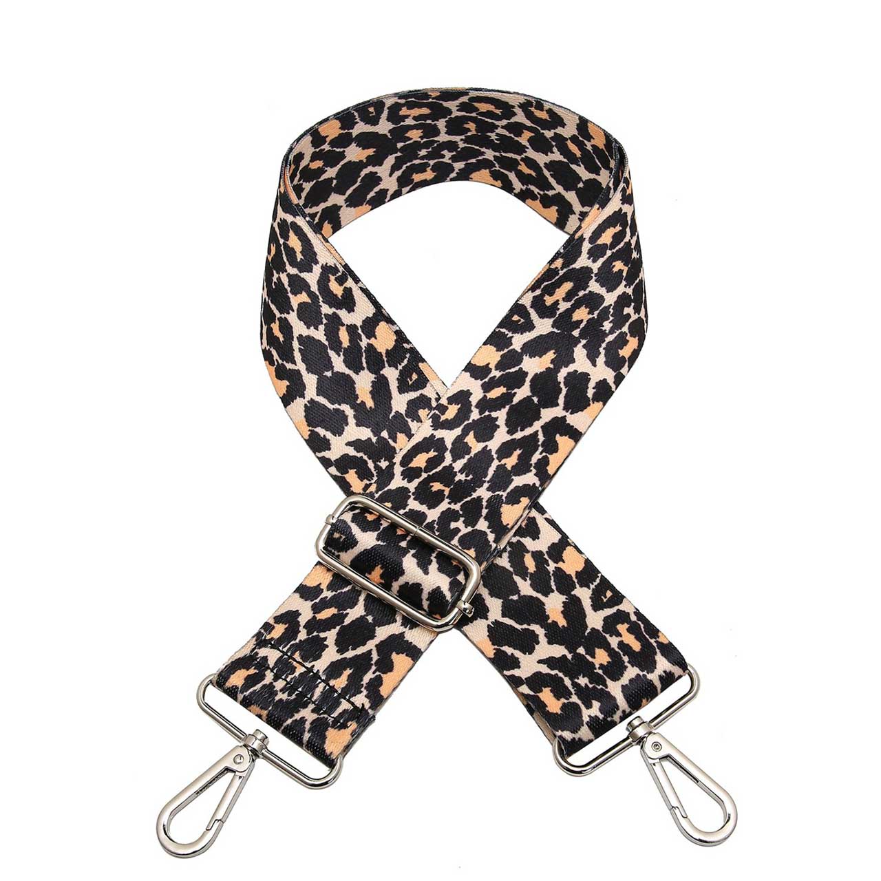 Jen & Co. Guitar Strap In Leopard-Pink/Khaki