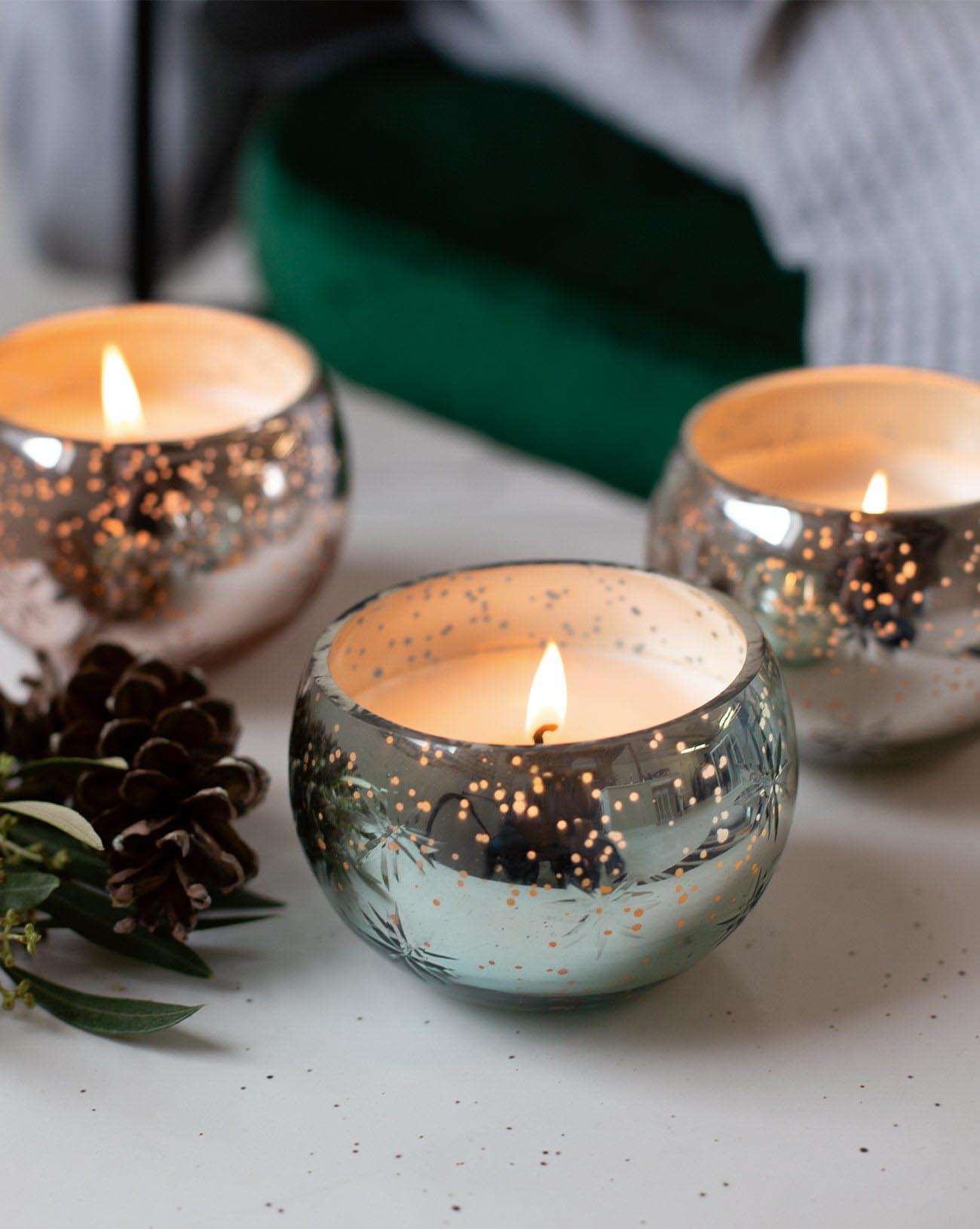 Mersea Sea Pines Holiday Glitter Candle